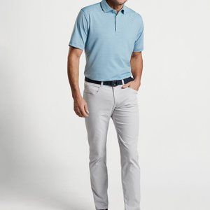 Peter Millar Eb66 Performance 5 Pocket Pant British Gray Color Size 34 x 32.